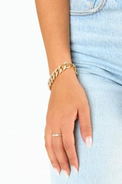 CZ Link Bracelet - Gold -US Skirt Sales Store 0D5A0011