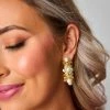 Daisy Pearl Hoop Earring - Gold -US Skirt Sales Store 0D5A0160