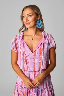 Natalie Statement Earring - Blue -US Skirt Sales Store 0D5A0182