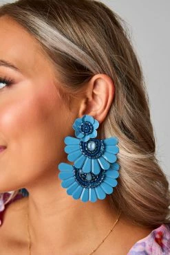 Natalie Statement Earring - Blue