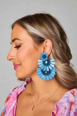 Natalie Statement Earring - Blue -US Skirt Sales Store 0D5A0186