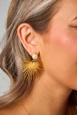 Palmetto Statement Earring - Gold