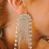 Chandelier Crystal Earrings - Silver -US Skirt Sales Store 0D5A0201