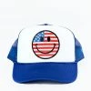 American Happy Face - Blue