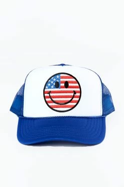 American Happy Face - Blue