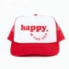 Happy USA Trucker Hat - Red/White -US Skirt Sales Store 0D5A0337