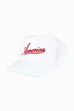 America Trucker Hat - White/Red