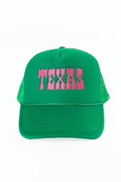 Texas Trucker Hat - Green/Pink