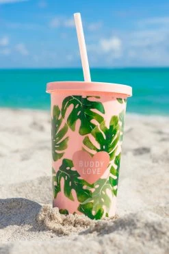 BuddyLove Palm Tumbler With Straw