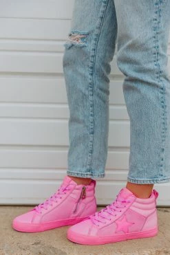 Serious High Top Sneakers - Pink -US Skirt Sales Store 0D5A2230