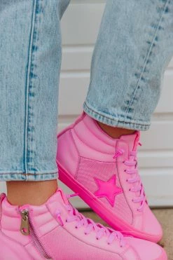 Serious High Top Sneakers - Pink -US Skirt Sales Store 0D5A2232