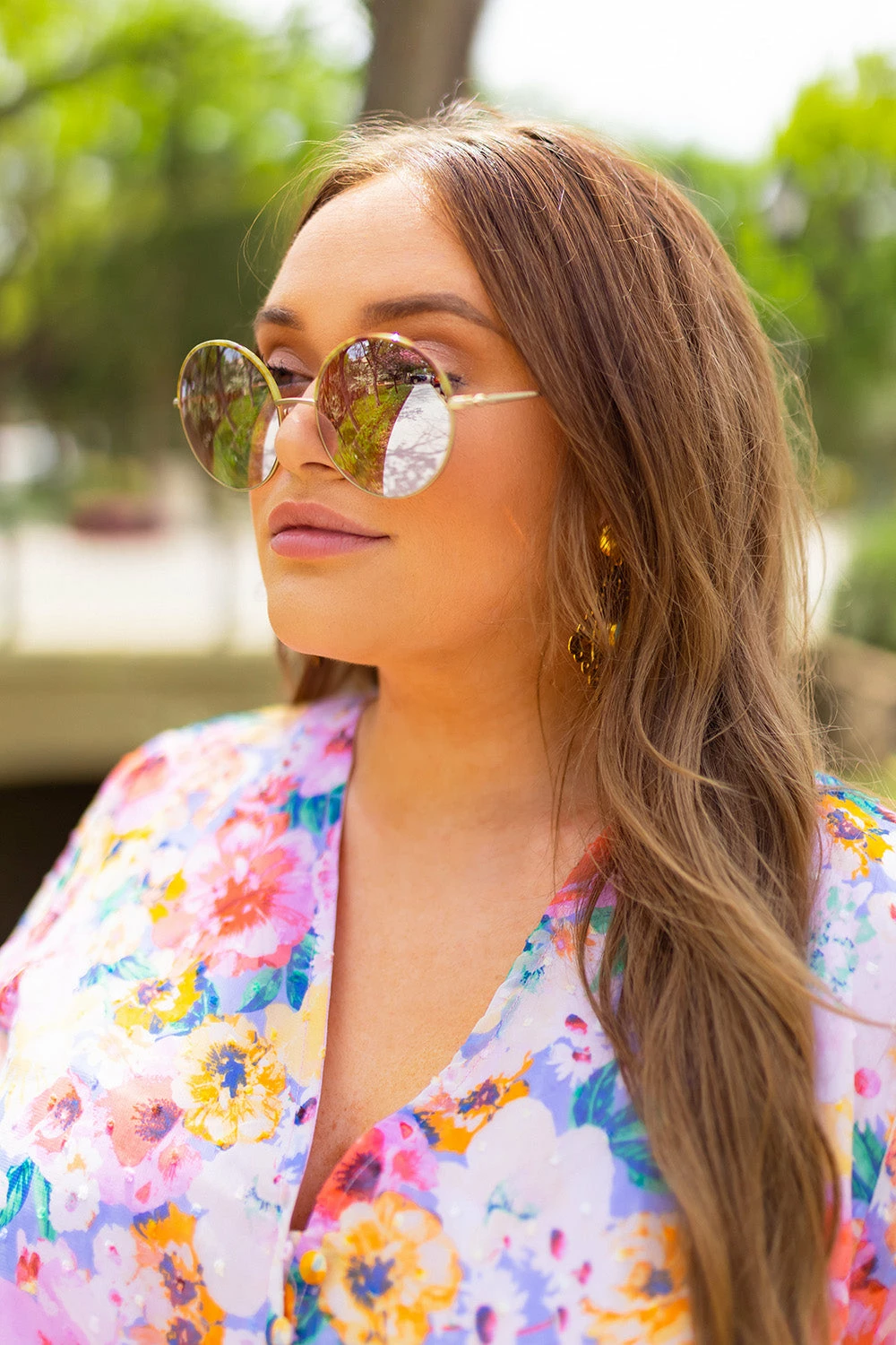 BuddyLove Farrah Round Metal Sunglasses - Pink 3 BuddyLove Farrah Round Metal Sunglasses - Pink