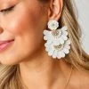Natalie Statement Earrings - White