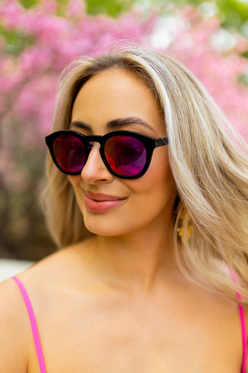 BuddyLove Val Acetate Framed Sunglasses - Pink 4 BuddyLove Val Acetate Framed Sunglasses - Pink - Image 2