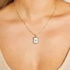 Initial Tile Necklace - Gold -US Skirt Sales Store 0D5A27671