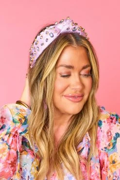 Brianna Cannon Xx BL Eleanor Embellished Headband - Lilac