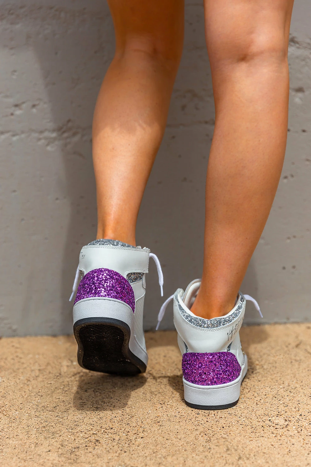 Dream High Top Sneakers - Purple/White 5 Dream High Top Sneakers - Purple/White - Image 3