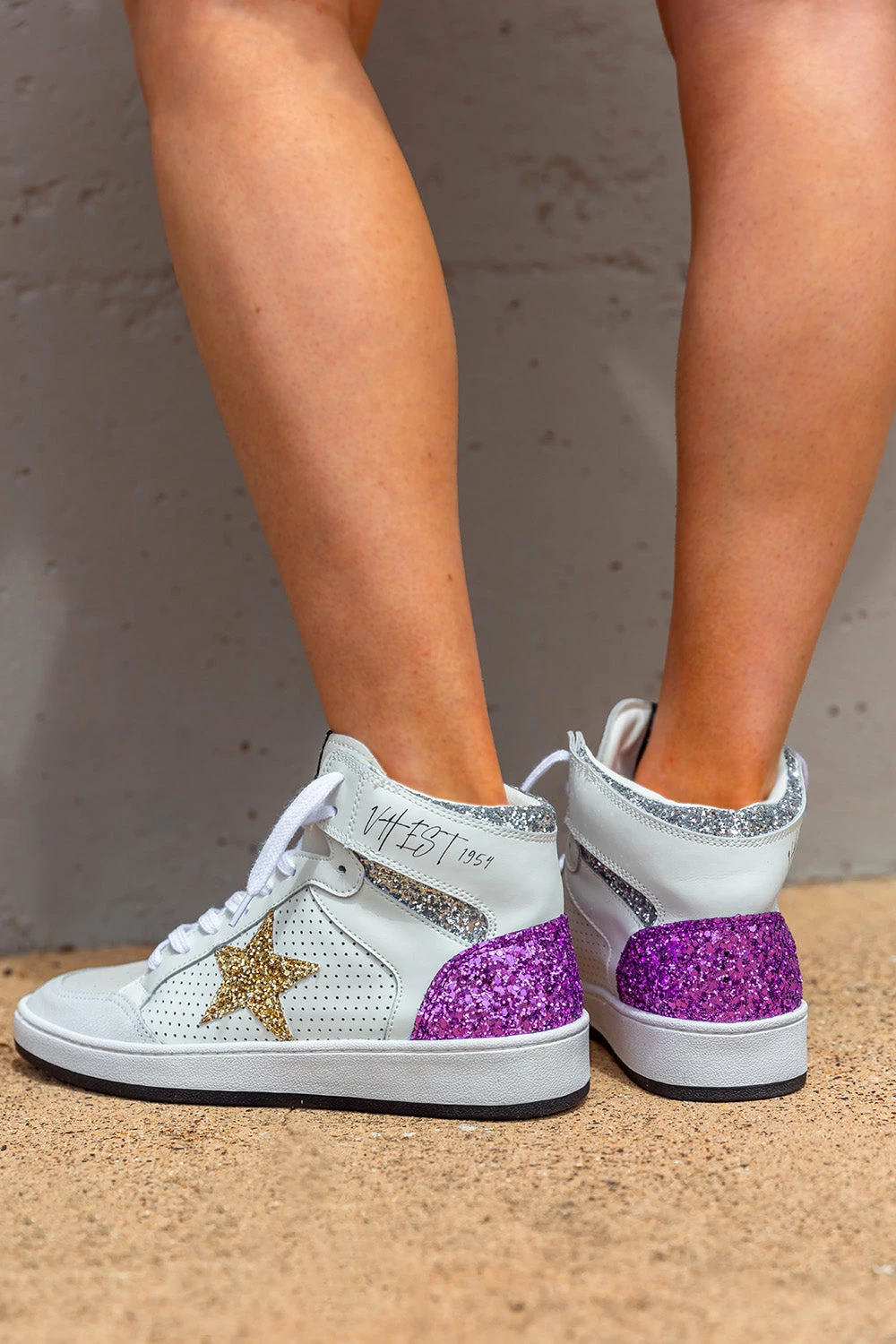 Dream High Top Sneakers - Purple/White 3 Dream High Top Sneakers - Purple/White