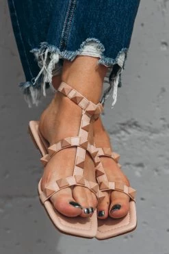 Babe Studded Sandals - Nude -US Skirt Sales Store 0D5A2980 28858d88 3ef5 43bd 8b25 e2057d6db687