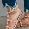 Babe Studded Sandals - Nude -US Skirt Sales Store 0D5A2987