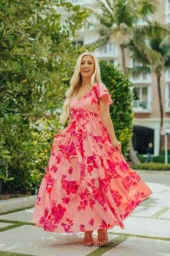 BuddyLove Jules Flutter Sleeve Maxi Dress - Fiji