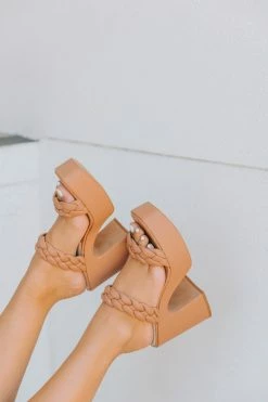 Dolce Vita Wiley Platform Heels - Luggage -US Skirt Sales Store 0D5A3680