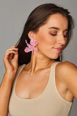 Fawna Statement Earrings- Pink -US Skirt Sales Store 0D5A5330