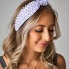 Charlotte Pearl Studded Headband - Purple