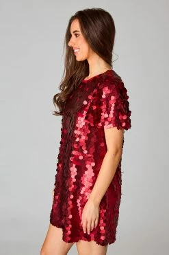 BuddyLove Elliot Sequin Short Dress - Red Hot -US Skirt Sales Store 0D5A69741