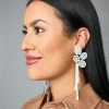 Gorgeous Goddess Statement Earings - White -US Skirt Sales Store 0D5A7314