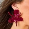 Fawna Statement Earrings - Wine -US Skirt Sales Store 0D5A7363
