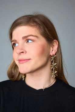 Alli Statement Earrings - Pyrite -US Skirt Sales Store 0D5A7854