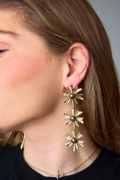 Alli Statement Earrings - Pyrite