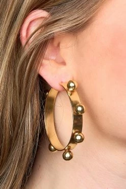 Jamie Large Hoop Earrings - Gold -US Skirt Sales Store 0D5A7859