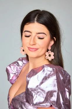 Linny Co Xx BL Gigi Statement Earring - Peachy -US Skirt Sales Store 0D5A7994