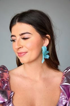 Linny Co Xx BL Fawna Statement Earrings - Ocean -US Skirt Sales Store 0D5A8031