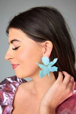 Linny Co Xx BL Fawna Statement Earrings - Ocean
