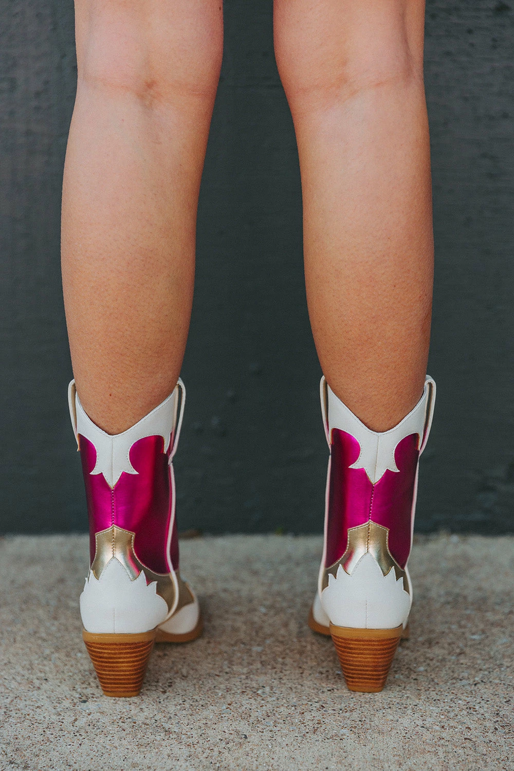 Urie Boots - Pink/Gold 7 Urie Boots - Pink/Gold - Image 5