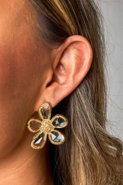 Sonja Flower Earring - Gold -US Skirt Sales Store 0D5A8506