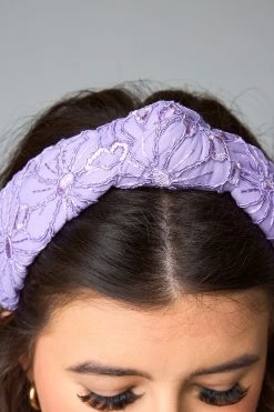 Olivia Lace Headband - Purple -US Skirt Sales Store 0D5A8514