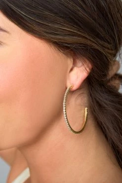 Blaze Hoop Earrings - Gold