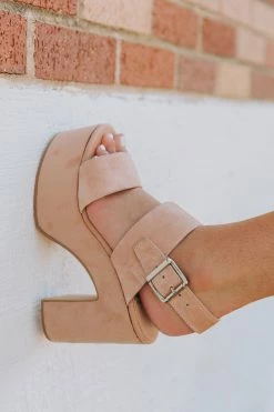 Moody Suede Platform Heel - Blush -US Skirt Sales Store 0D5A8562