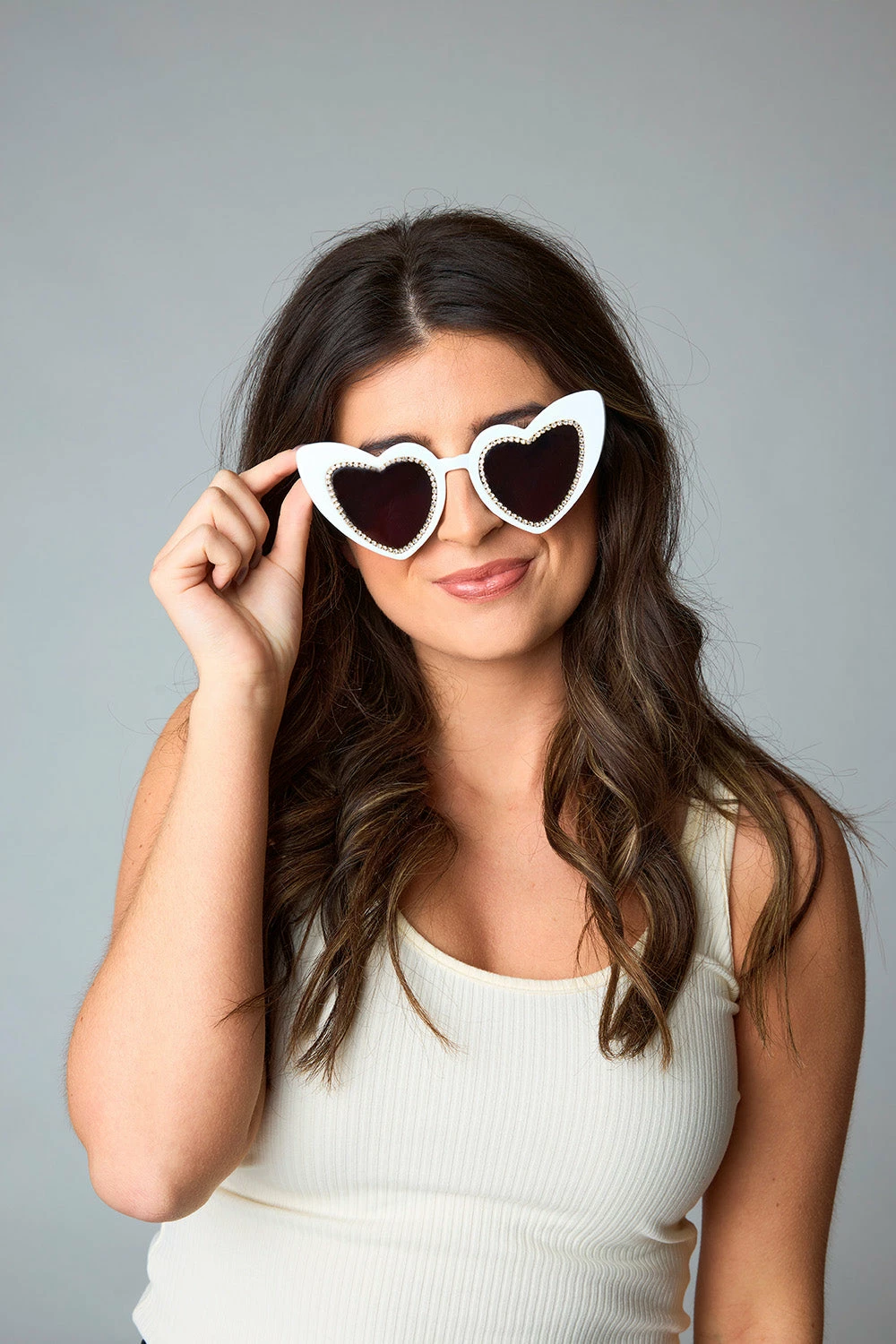 Heart Sunglasses - White 4 Heart Sunglasses - White - Image 2