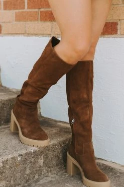 Dolce Vita Corry H2O Suede Boots - Dark Brown