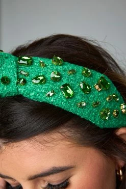 Brianna Cannon Xx BL Eleanor Tweed Headband - Green -US Skirt Sales Store 0D5A8639 d401065b a058 4a18 8957 c5aff8c55ad8