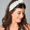Brianna Cannon Xx BL Eleanor Embellished Headband - Alabaster