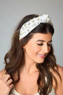 Brianna Cannon Xx BL Eleanor Embellished Headband - Alabaster