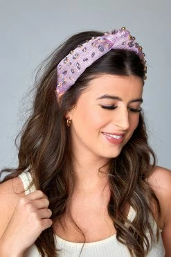 Brianna Cannon Xx BL Eleanor Embellished Headband - Lilac -US Skirt Sales Store 0D5A8660