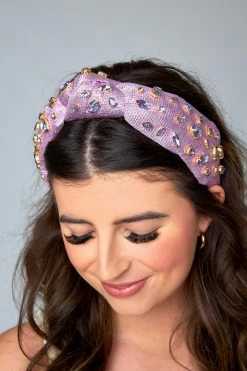Brianna Cannon Xx BL Eleanor Embellished Headband - Lilac -US Skirt Sales Store 0D5A8664