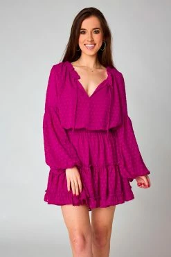 BuddyLove Zozo Elastic Waist Mini Dress - Pink Lady -US Skirt Sales Store 0D5A8726